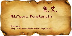 Mágori Konstantin névjegykártya